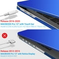 thumbnail image 5 of IBENZER 2025 2024 MacBook Pro 13 Inch Case 2025-2016 M2/M1 A2338 A2289 A2251 A2159 A1989 A1706 A1708, Hard Shell Case with Keyboard Cover for Apple Mac Pro 13 Touch Bar, Royal Blue, W-T13-RBL+1, 5 of 10