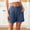 A17 Navy, variant on Linen High Waisted Pleated Shorts for Women Cuffed Hem Dressy Summer Bottoms Business Casual Work Shorts with Pockets