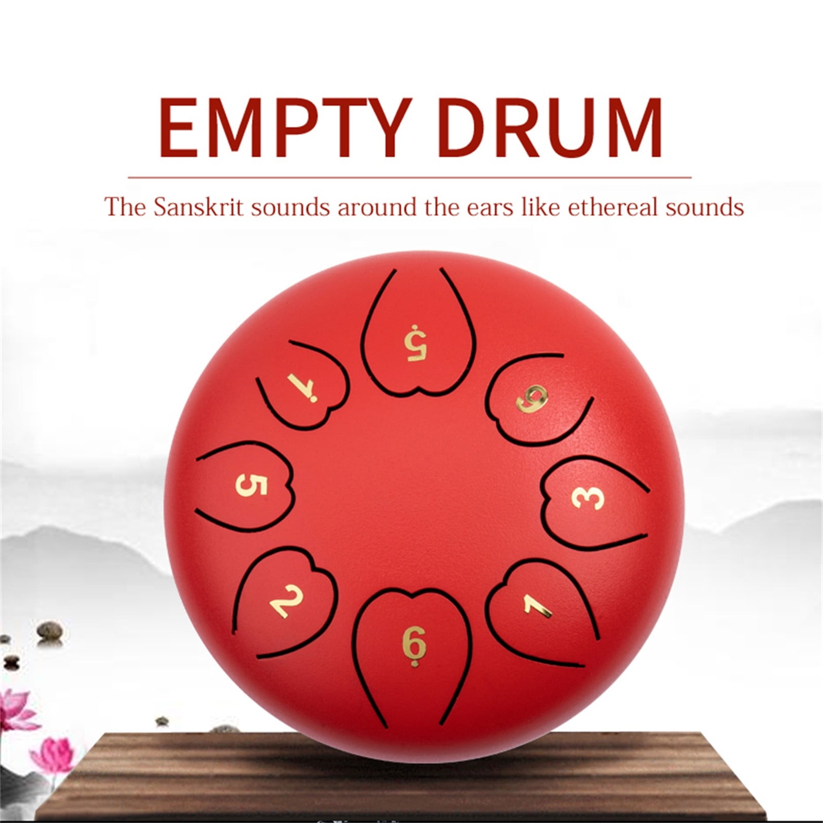 ZZkhGO Steel Tongue Drum, 6 Inch Handpan Drum, Portable Percussion Instrument with Bag Sticks for Meditation Music