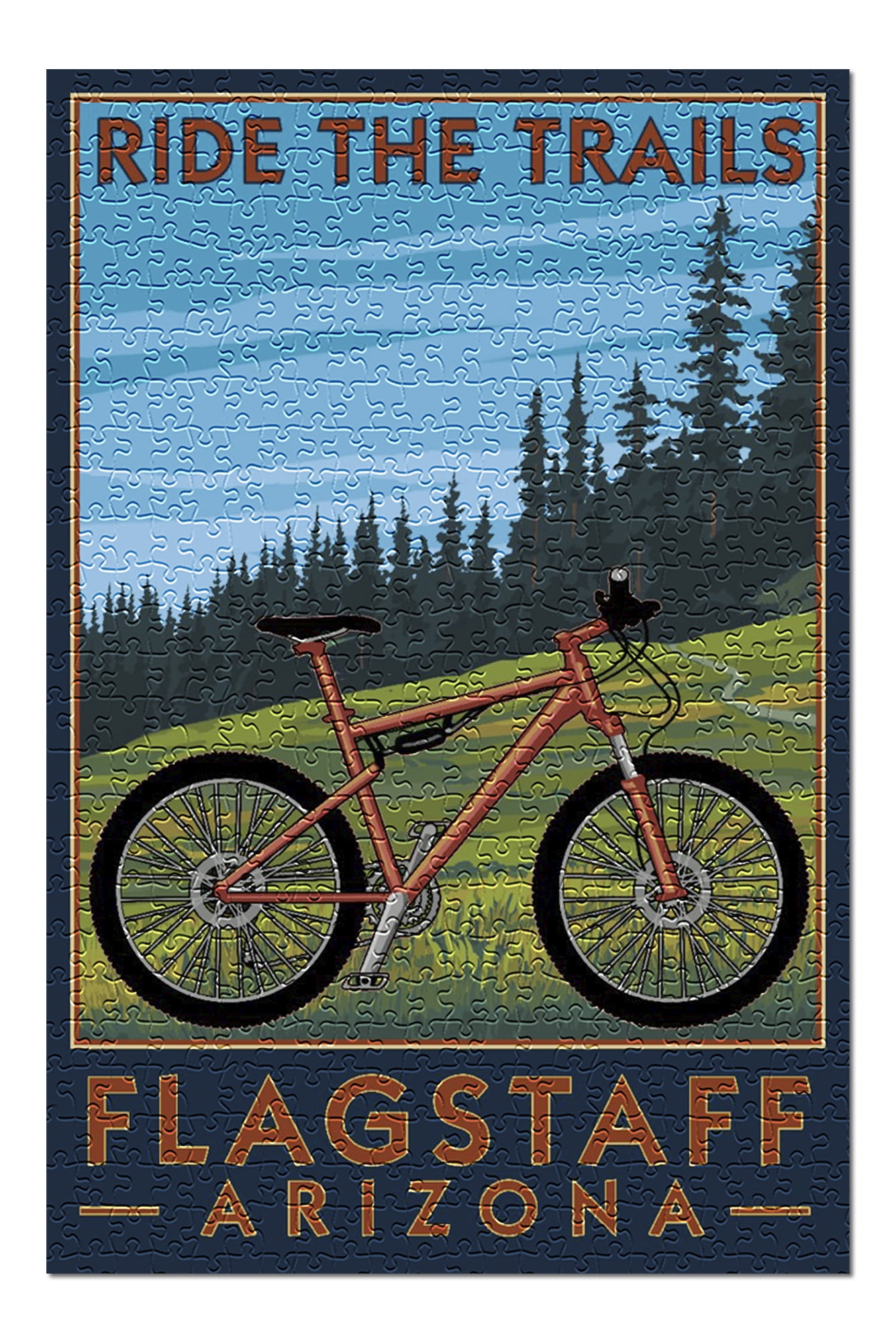 Flagstaff, Arizona, Ride the Trails, Mountain Bike Scene, 500 Piece  Challenging 19 x 27 Jigsaw Puzzle for Adults and Family, Made in USA -  Walmart.com