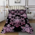 thumbnail image 1 of YST Pink Christmas Quilt Set Queen Girly Snowflake Bedspread Set Chic Snowflake Pattern Bedspread Sets Romantic Winter Coverlet Set Bedroom Decor, 1 of 3