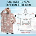 thumbnail image 4 of Oversized Wearable Blanket Hoodie,Cute Ghost Halloween Pattern Sherpa Blanket Hoodie with Super Pockets,Super Warm Fuzzy Pullover for Women & Men, 4 of 6