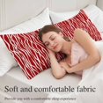 thumbnail image 5 of Red Striped Body Pillow Covers 20"x54", Classic Minimalist Waves Lines Pattern Soft Brushed Microfiber Breathable Throw Pillow Covers, Pillowcase with Zipper for Couch Sofa Bedroom Living Room, 5 of 9