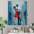 thumbnail image 4 of Romantic Couple Under Umbrella Canvas Print, Wall Art for Living Room Bedroom Dining Room Office Cafe Hotel, 4 of 8