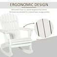 thumbnail image 4 of Outsunny Rustic Wooden Adirondack Rocking Chair Outdoor Lounge Chair Fire Pit Seating with Slatted Wooden Design for Patio, Backyard, White, 4 of 9