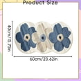 thumbnail image 3 of 1 Pc Cute Flower Bath Mat Flower Pattern Non-Slip Washable Rugs Floor Mat Bathroom Rug Non Slip Washable High Absorbent Easy to Clean for Bathroom, Living Room, 23.62x15.75 Inch, Blue, 3 of 5