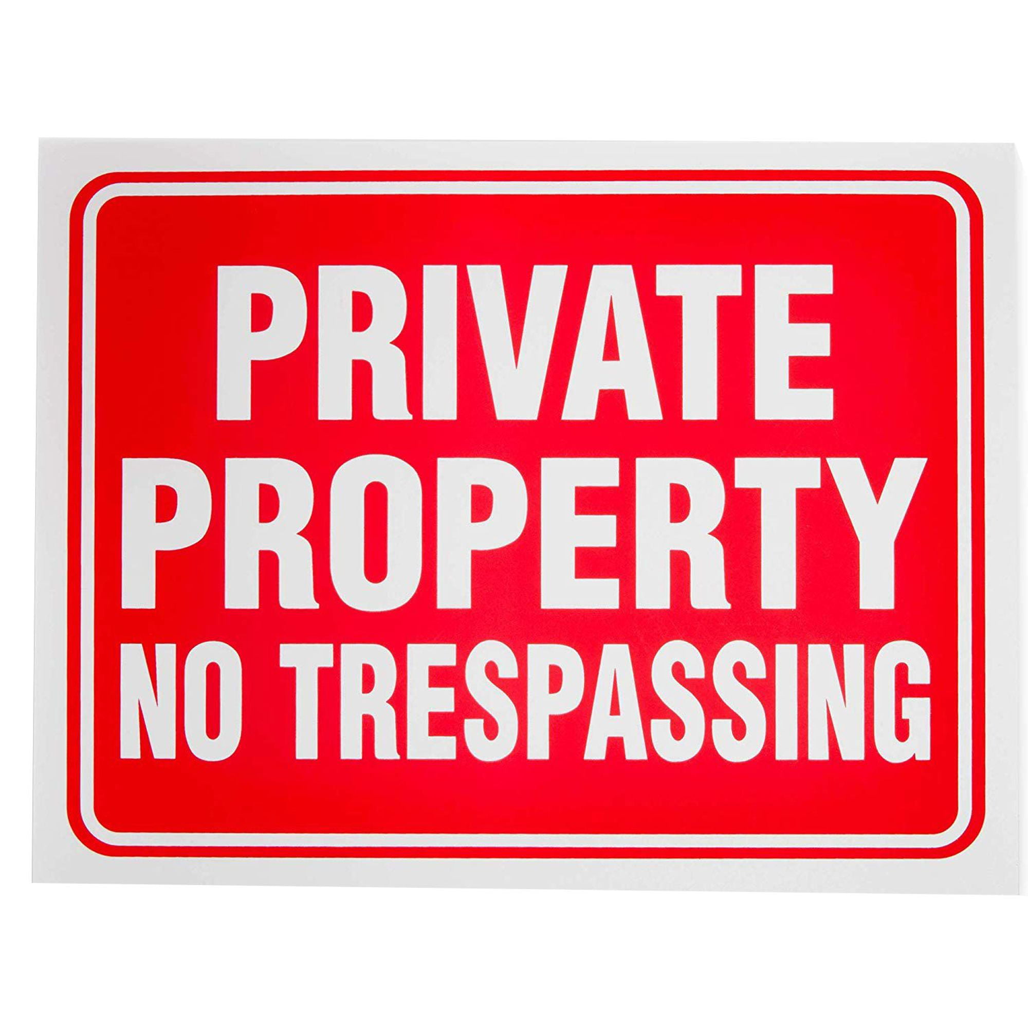 10 Pack Private Property No Trespassing Sign 12 X 9 For Indoor