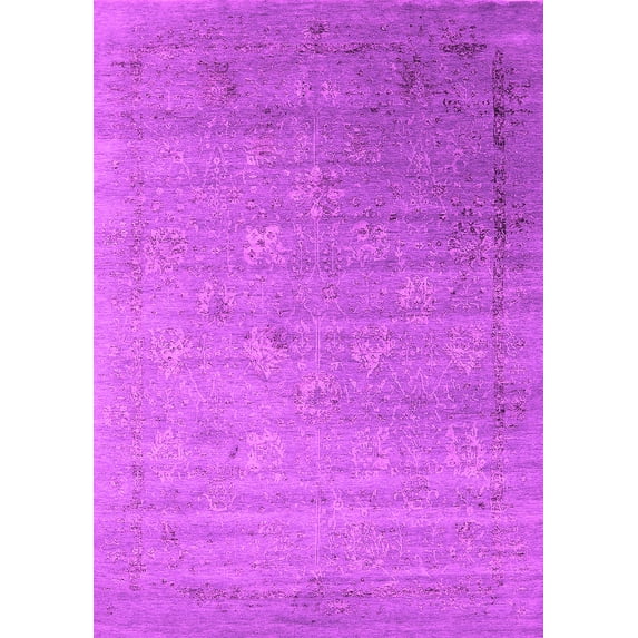 Ahgly Company Indoor Rectangle Oriental Pink Industrial Area Rugs, 5' x 7'