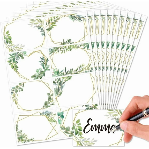 10 sheet Flower PVC Waterproof Blank Label Stickers Writable Adhesive Label Rectangle Fruit Sticker: 85x60mm 8pcs/sheet Plastic