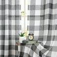 "Bohogeo Buffalo Plaid Semi Sheer Gingham Kitchen Curtain, Country ...