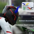 thumbnail image 2 of Conjunto de accesorios cibernéticos para casco de motocicleta: paneles de circuito iluminados, material ABS, diseño de cuernos de diablo, ajuste universal para todos los cascos, negro/amarillo/azul/ro, 2 of 5