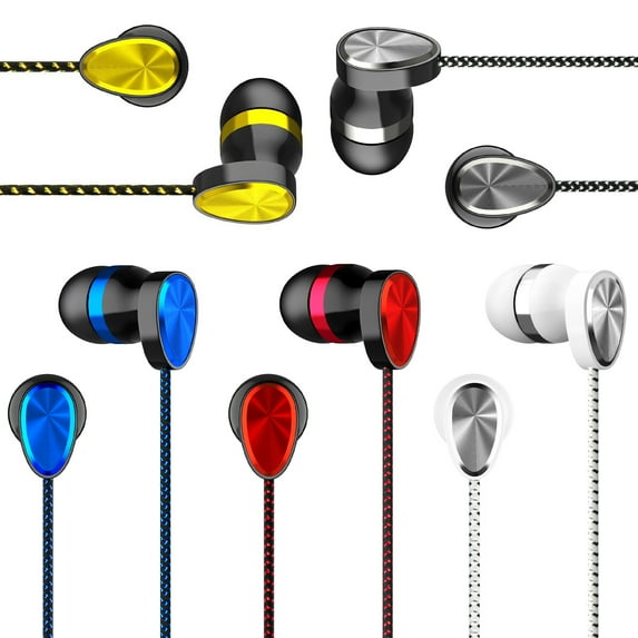 Cheers.US 3.5mm Audio Output in-Ear Wired Bass Headset 3.5mm In-ear Wired Sports Headphone with Mic for Smart Phone