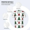 thumbnail image 4 of Daiia Buffalo Plaid Christmas Trees Mens Baseball Jersey Button Down Shirts Short Sleeve Sports Uniforms-3X-Large, 4 of 9