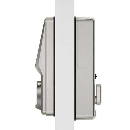 Lockly - Secure Pro Smart Lock Wi-Fi Replacement Deadbolt with 3D Biometric Fingerprint/Keypad/Voice Control Access - Satin Nickel