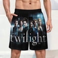 thumbnail image 2 of The Twilight Saga Men's Short Pajama Pants Soft Trendy Sleep Shorts Breathable Ice Silk Lounge Shorts 5XL, 2 of 8