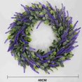 thumbnail image 2 of Corona de lavanda artificial, plantas artificiales, plantas verdes, decoración del hogar, plantas de boda, decoración de paredes, flores artificiales (corona de lavanda brumosa) ER, 2 of 5