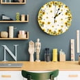 thumbnail image 7 of Wall Clock 10 Inch Farmhouse Sunflowers Floral Print Round Silent Decorative Wall Clocks Battery Operated for Living Room Bedroom Kitchen Classroom Decor, Beige,Small, 7 of 7