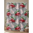 thumbnail image 4 of Christmas Shower Curtain Set ，Waterproof Fabric Shower Curtains Christmas Truck Xmas Pine Tree Snowflakes Grey Red Shower Curtains for Bathroom,Bathroom Decor 54x"78", 4 of 6