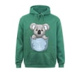 thumbnail image 3 of Sudadera con capucha de manga larga con estampado de koala de bolsillo que se asoma, divertida, para el día del padre, para Navidad, para hombre, 3 of 5