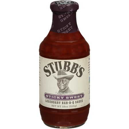 (3 Pack) Stubb's Sticky Sweet Bar-B-Q Sauce, 18 (Best Stubb's Bbq Sauce)