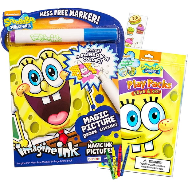 Download Spongebob Squarepants Coloring Book Set Spongebob Imagine Ink Book With Magic Pen Play Pack With Fun Size Activity Book Crayons Spongebob Stickers And Food By Brand Nickelodeon Universe Walmart Com Walmart Com