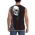 thumbnail image 4 of Fotbe Gothic Skull Drape Men's Camiseta sin Mangas Estampada para Hombres, Playera Casual para Gimnasio, Entrenamiento, Playa-X-Large, 4 of 7