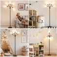 thumbnail image 5 of NATYSWAN Medusa LED Floor Lamp, Multi Head Modern Tall Lamp with Adjustable Gooseneck Standing Lamps for Living Room Bedroom Kids Room Office 5 White Lampshades Bulb Not Included(Black), 5 of 7