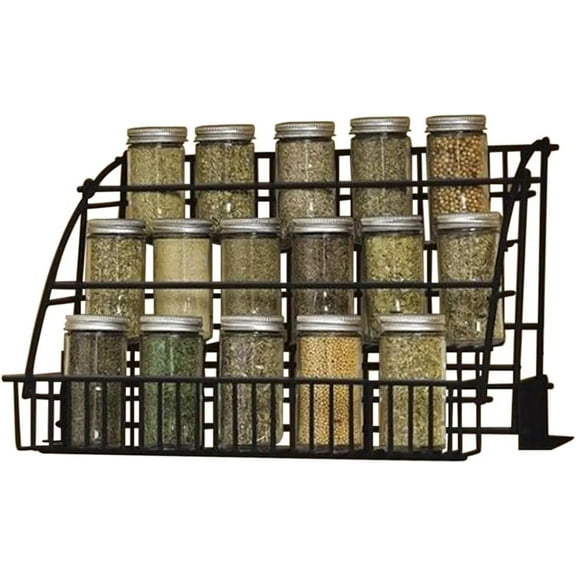 3-Tier Pull Down Cabinet Organizer Vertical Metal Cabinet-mounted Spice Rack Large Capacity Under Cabinet Spice Rack Pull Down Hidden Retractable Pull Down Shelf for Kitchen Upper Inside Cabinets