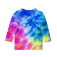 thumbnail image 4 of Maean Kids Tie Dye Graphic Tshirts Girls Boys 3/4 Sleeve Crewneck Tshirt Summer Tee Shirts for 3-12 Years, 4 of 5