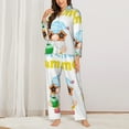 thumbnail image 2 of Sikiie Gnomes Summer Beach Women's Long-Sleeve Shirt and Full-Length Bottom Pajama Set (s-xxl)-Large, 2 of 7
