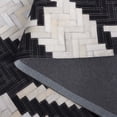 thumbnail image 6 of SAFAVIEH Studio Leather Kelleigh Geometric Area Rug, Ivory/Black, 4' x 6', 6 of 11