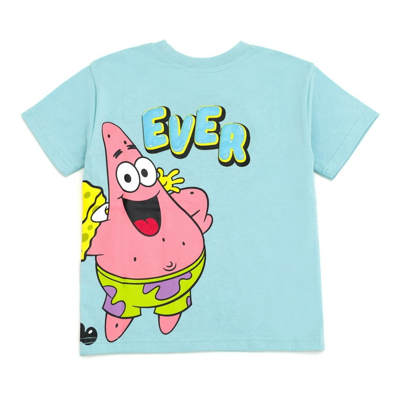 SPONGEBOB SQUAREPANTS Kids Christmas T-Shirt Patrick Merry Grey Top