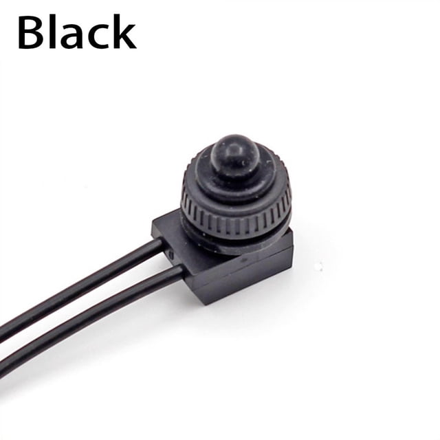 1PC Waterproof Push Button Switch KP107 12V Waterproof Latching Switch Plastic Shell Sturdy Waterproof With Leads Wire Bakelite