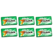 Gillette 7 O'Clock Permasharp Green Double Edge Blades, 10 ct. (Pack of 6)