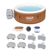 Bestway Miami AirJet Inflatable Hot Tub with 4 SaluSpa Non-Slip Seat & 4 Headrest Pillows