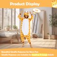 thumbnail image 3 of Giraffe Pajamas Unisex Adult CANASOUR Polyester Animal Women and Men One-Piece Onesie X-Large, 3 of 6