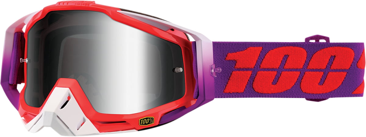 Purple/Red,One Size Fits Most 100% 50100-195-02 Unisex-Adult Watermelon Racecraft MX Motocross Goggles With Clear Lens 