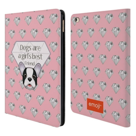 OFFICIAL EMOJI DOGS LEATHER BOOK WALLET CASE COVER FOR APPLE (Best Ipad Home Screen Layout)