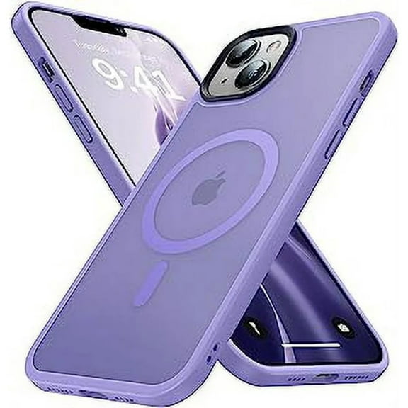 Entronix Magnetic Heavy Duty Case for iPhone 13, Sturdy Shockproof Matte Back Cover, Purple