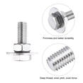 thumbnail image 3 of Uxcell 8Pcs M10 x 30mm Hex Bolts Hexagon Head Screws for Furniture Engineering, Silver, 3 of 5
