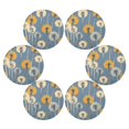 thumbnail image 7 of Round Plate Mat 15.4x15.4 Inchesx4 Placemat Table Mat Kitchen Mat Coffee Mat Fabric Thick, Strong Wear-Resistant, Heat Resistance Orange Dandelion, 7 of 7