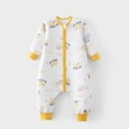 thumbnail image 2 of larppty Baby Sleep Sack with Legs Infant Sleepsuit Newborn Long Sleeve Wearable Blanket for Boys Girls 0-18 Months (Yellow), 2 of 4