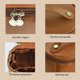 thumbnail image 3 of Makeup Bag, Portable Cosmetic Bag Travel Makeup Bag Large Cosmetic Bag Make up Case Organizer Bag Brown Makeup Bags Toiletry Bag with Handle for Women, 3 of 4
