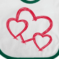 thumbnail image 4 of Inktastic Three Red Hearts Boys or Girls Baby Bib, 4 of 4