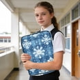 thumbnail image 6 of Haosy Accordion File Organizer Zipper Binder 500 Sheet 6-Tab Expanding File Folder Multi-Pocket 1.2 Inch 3 Ring Snowflakes on Checkerboard, 6 of 7