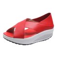thumbnail image 2 of Verano Color sólido Suave antideslizante Mujer Cuña Columpio Zapato Mujer Zapato Flip Flop Wmkox8yii  shjk2060, 2 of 3