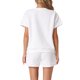 thumbnail image 3 of INSPIRAR CHIC Conjuntos de Ropa de Casa para Mujeres, Camisetas de Manga Corta y Pantalones Cortos con Bolsillos, Conjuntos de Pijamas a Juego L Blanco, 3 of 6