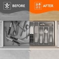 thumbnail image 6 of Thin Drawer Organizer Box, Multi-Slot Partitioned Cutlery Tray Divider, Large Capacity Kitchen Utensil Storage Box with Spoon Fork Knife Holder, Plastic Silverware Drawer Storage Tray, 6 of 6