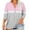 Gray, variant on Shirts for Women Summer V Neck with Button Block Color Stripe Long Sleeve Tops Spring Casual Clothes