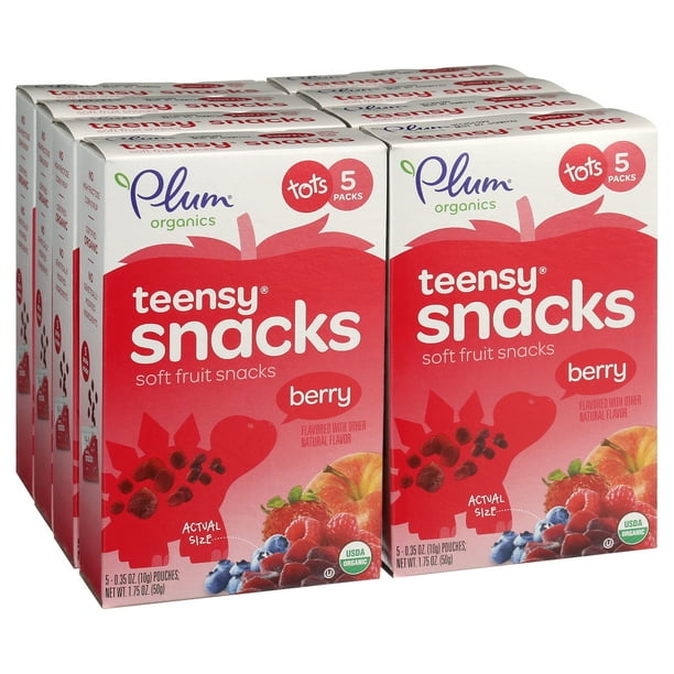 Plum Organics Teensy Snacks Soft Fruit Snacks for Toddlers Berry 5